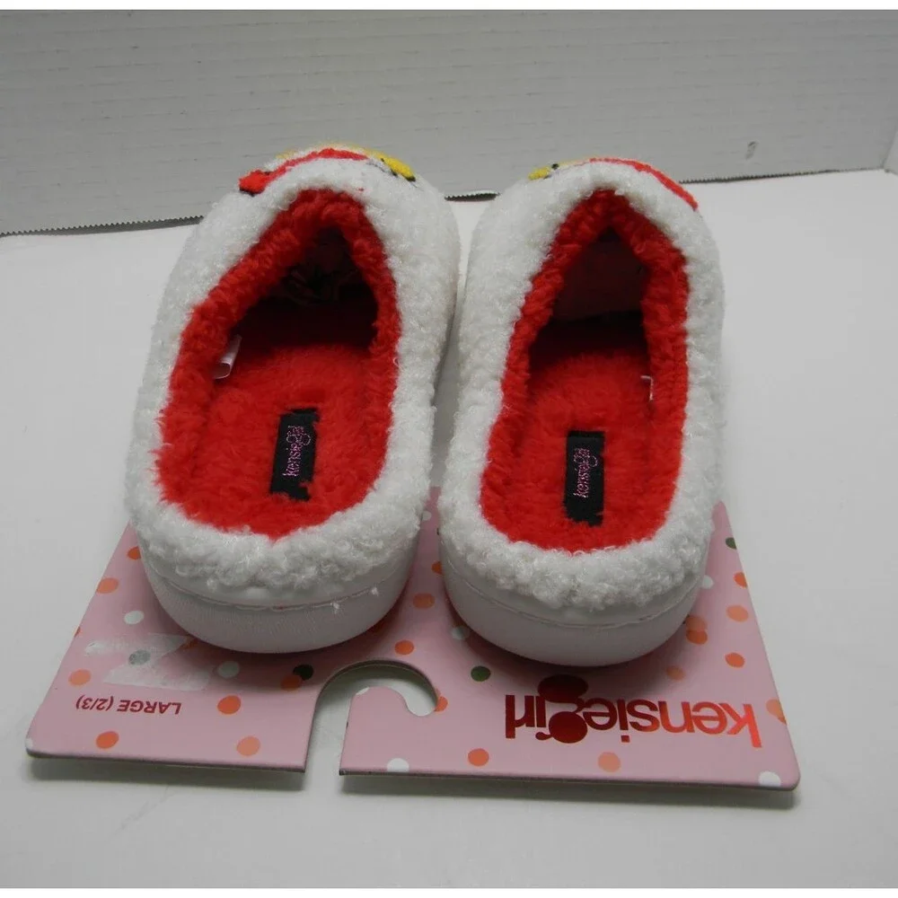 Kensie Girl's Slippers Christmas Happy Face Holiday Size Med 13/1 NWT